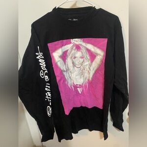 Black and Pink Long Sleeve Tee